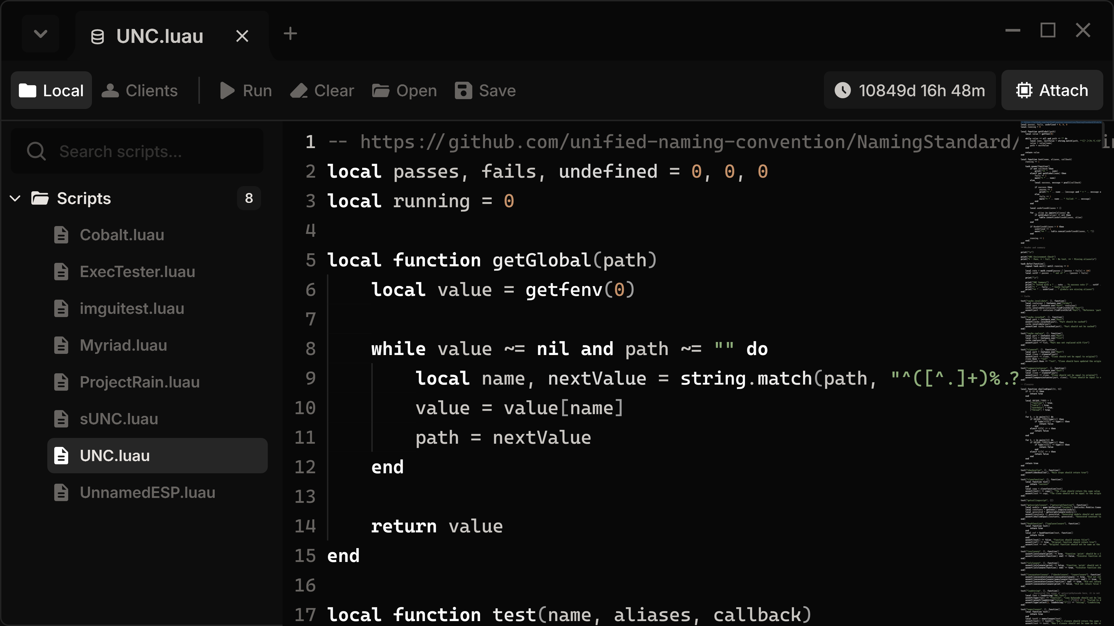 Isaeva script editor